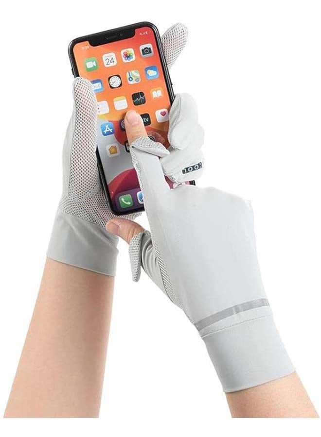 MJZ Driving gloves sun protection gloves mittens women driving gloves,  Women's Sun Protection Quick Dry Anti Slip Driving Gloves One Size  - Image 2