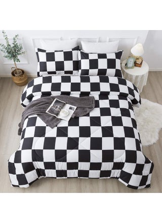 Andency Black White Plaid Comforter Full(79x90Inch)  3 Pieces (1 Plaid Comforter and 2 Pillowcases) Black White Checkerboard Comforter Set  Lightweight Microfiber Geometric Comforter Bedding Set - pzsku/ZEE7F08A7D8EFDFDF2933Z/45/1749651271/80018386-a1cd-421b-a15a-06c3865c6e00