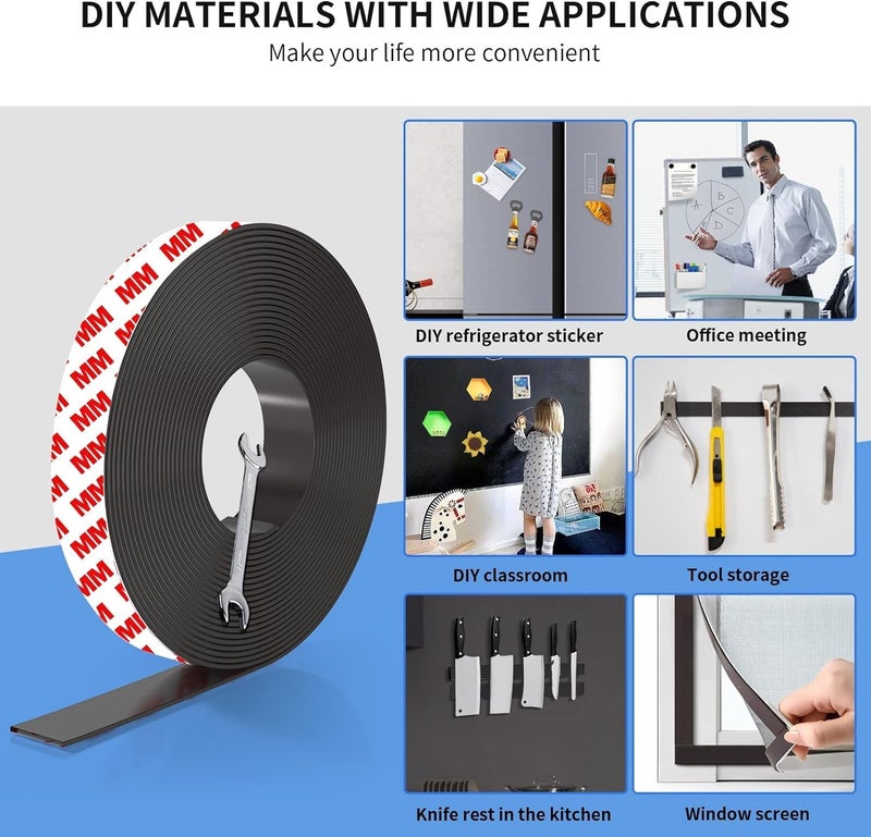 Magnets Sticker Tap 2 Meters 1 Piece, Great for DIY Fridge Magnets Art Projects, White boards, Tool Storage And Knife Rest In The Kitchen - Image 3