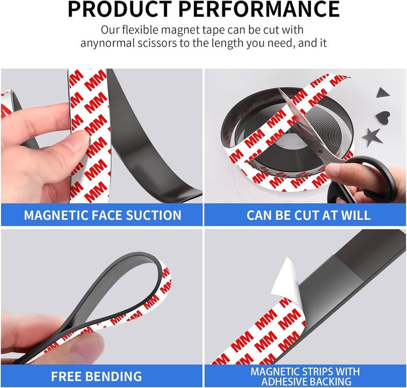 Magnets Sticker Tap 2 Meters 1 Piece, Great for DIY Fridge Magnets Art Projects, White boards, Tool Storage And Knife Rest In The Kitchen - Image 2