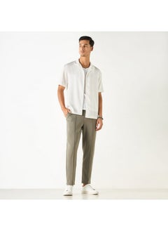 Iconic Iconic Relaxed Fit Textured Shirt with Camp Collar and Short Sleeves  - Image 2