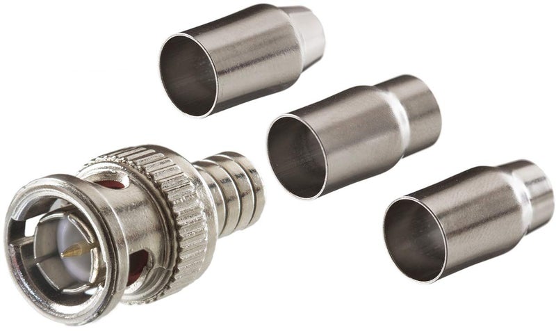 Triplett GEM BNC Crimp On Connectors for RG58 PVC RG59 PVC and RG59 TFE RG6 PVC and RG6 TFE Male 75Ohm 10 Pack 3010075TP