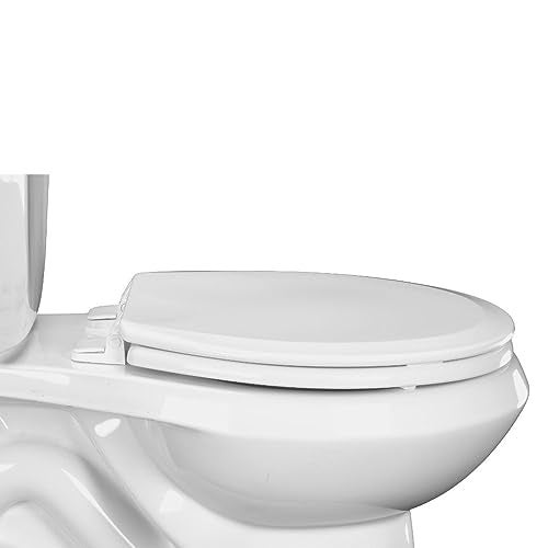 Centoco Wooden Toilet Seat Round, Closed Front with Cover, Residential, Made in the USA, 700-301, Crane White (Cotton/Bright) - Image 5