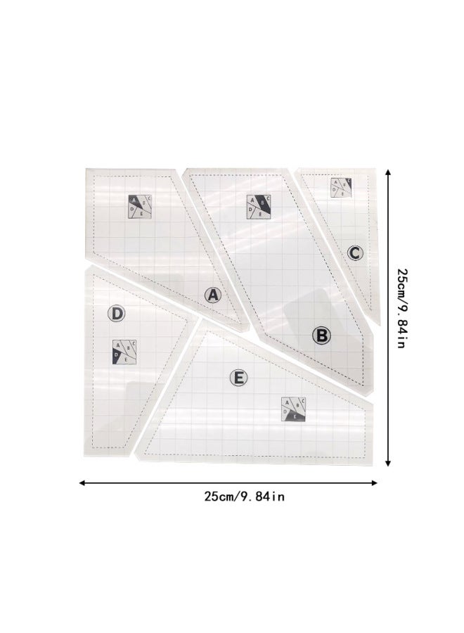 Clothing Design Ruler Acrylic 90 Special-shaped Sewing Patchwork Ruler Cutting Fabric Double Ruler Patchwork Template Collection - Image 1