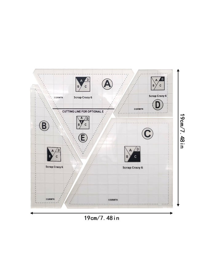 Clothing Design Ruler Acrylic 90 Special-shaped Sewing Patchwork Ruler Cutting Fabric Double Ruler Patchwork Template Collection - Image 2