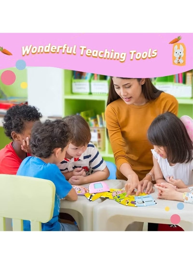 بطاقات تعليمية للأطفال من عمر سنتين إلى سبع سنوات | ١١٢ بطاقة تعليمية ناطقة تحتوي على ٢٢٤ كلمة | ألعاب علاج النطق والتوحد | ألعاب تعليمية مسموعة للأطفال الرضع | مثالية لبناء المفردات والتطور المعرفي - Image 3