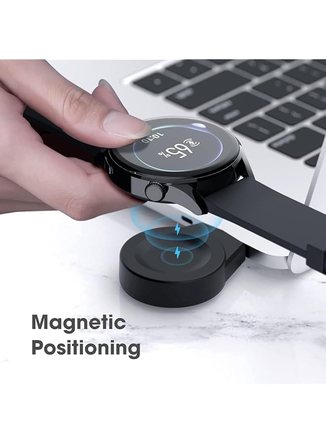 erorex 2 In 1 Usb Charger For Huawei Watch 3 Magnetic Wireless Charging For Huawei Watch 3 Pro Huawei Watch Gt2 Pro Travel Portable Smart Watch Charger For Huawei Watch 3 With Usb C Charger Port  - Image 3