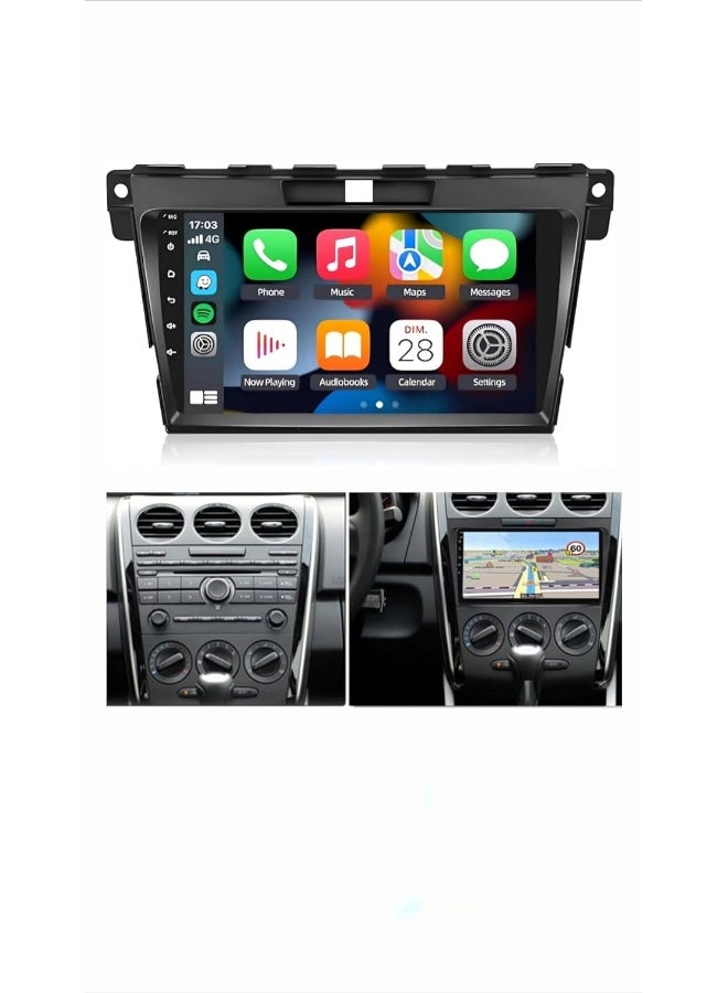 Vierex Fit Mazda CX-7 CX 7 Car Stereo Mazda CX-7 Android Screen 2008-2015 With Apple Carplay Android Auto Wireless WiFi DSP FM&AM BT AHD Camera Included Fast Interface QLED (4+32GB Carplay 8CORE) - Image 2