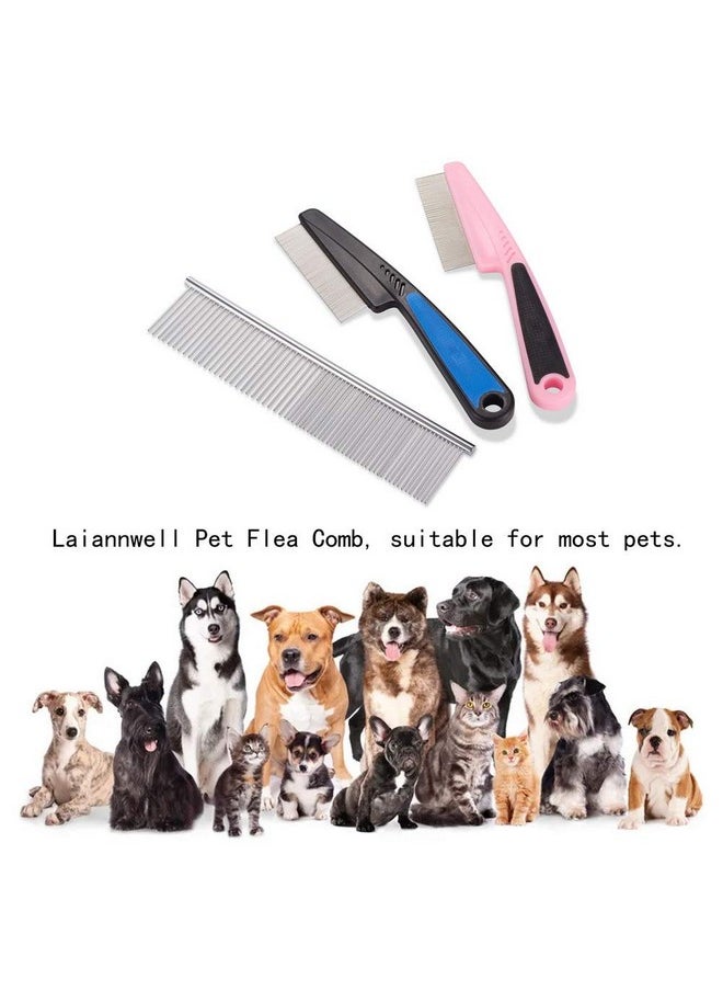 Laiannwell - Cat Comb,Pet Comb Laiannwell Professional Grooming Comb For Dog/Cat/Small Pets(3 Packs) - Image 1