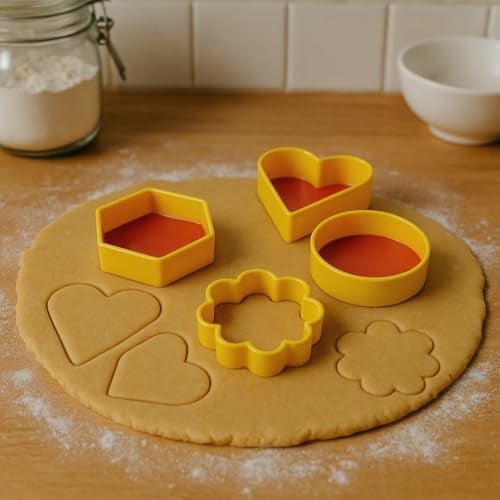 Vemlons Cutter for Cutlets/Cutlet Mold/ 4 Different Shape Plastic Biscuit Cutlet Cookies Cutter Mould Set Pastry Cake Muffin Jelly/Mould/Sancha - Image 5
