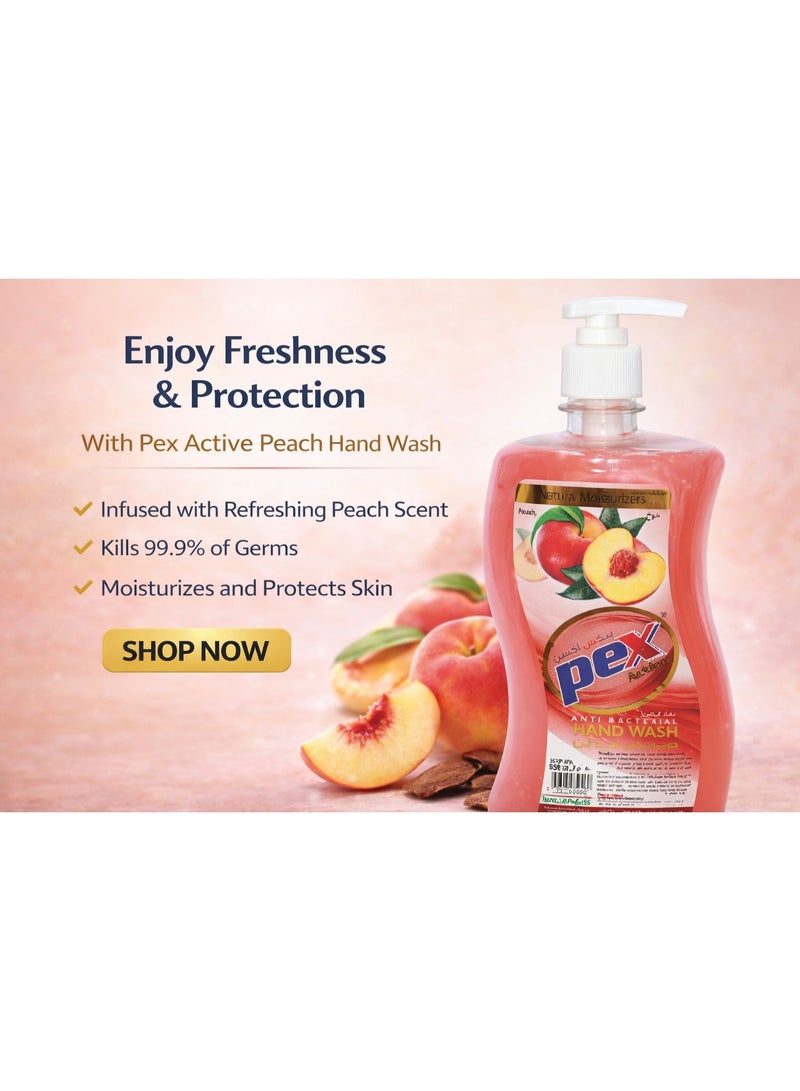 Pex Active Antibacterial Hand Wash Liquid Peach - Image 3