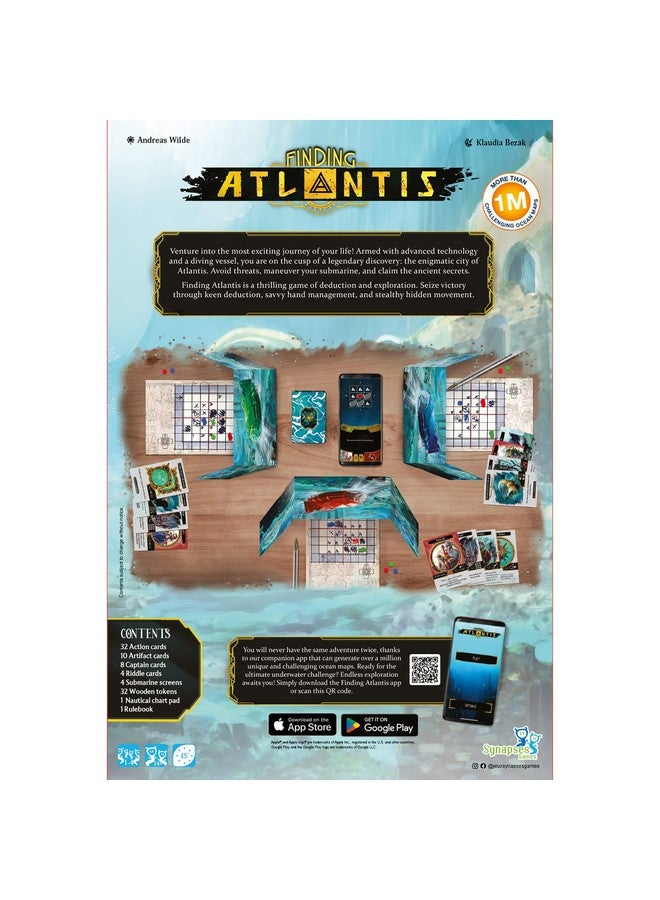 Synapses Games | Finding Atlantis | Exploration & Deduction Game | Digital App Companion | 1 to 4 Players | 45 Minutes | Ages 14+ - Image 2