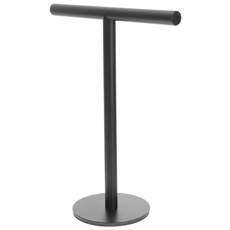 Stainless Steel Floor Standing Towel Rack Vertical Holder Portable No Drill Storage - Image 2