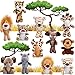 Sumind 12 Pieces Small Stuffed Animals Bulk Gifts Mini Stuffed Forest Jungle Animal Plush Toys 48 Inch Cute Elephant Lion Giraffe Tiger for Claw Machine Baby Shower DecorationsSitting Standing - Image 2