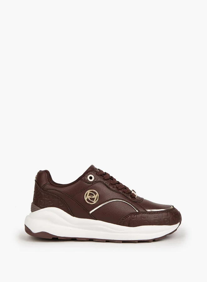 Paprika Textured Lace-Up Sneakers