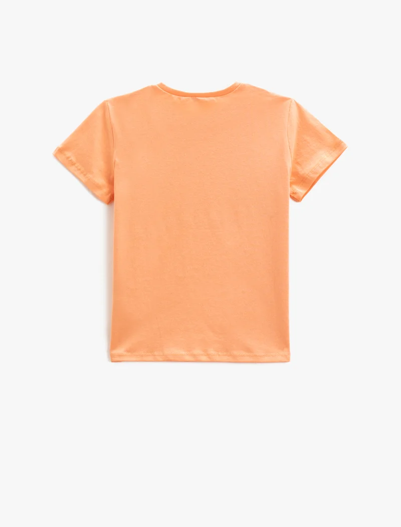 كوتون Short Sleeve T-Shirt Miami Printed Crew Neck