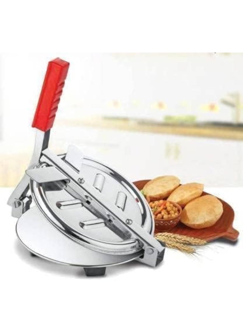 SmartNest SmartNest Stainless Steel Puri Maker New Press Machine for Home and Kitchen for Making Papad khakhra poori roti and Many More Manual Hand Press with Handle ROTIPURI MAKER  - Image 2