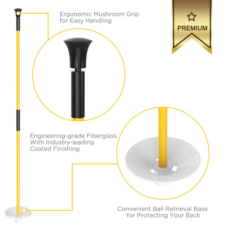 KINGTOP Miniature Golf Flagstick, Practice Putting Green Flags for Yard, Golf Pin Flag Hole Cup Set, Portable 2-Section Design, 3ft Flagpole, White Flag Numbered #1, Indoor | Outdoor - Image 3