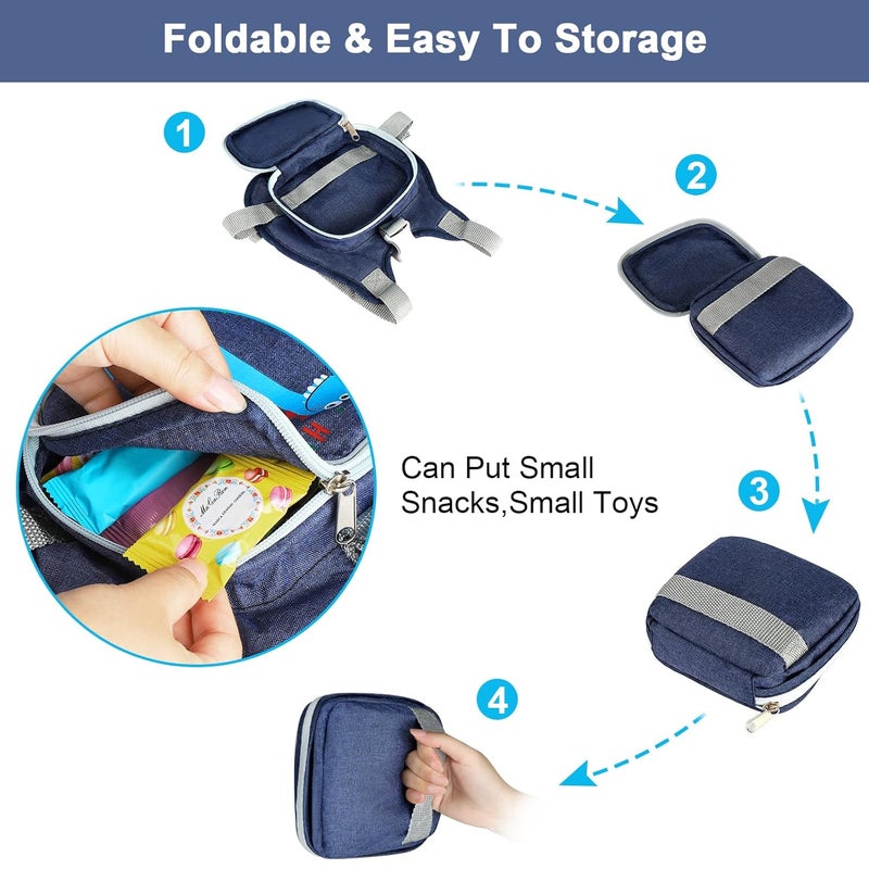 accmor Toddler Harness Leash+ Anti Lost Wrist Link, Cute Dinosaur Kids Harness with Leash, Foldable Child Leash Baby Walking Wristband Assistant Strap Belt Hold Baby Boys Girls Close While Walking - Image 4