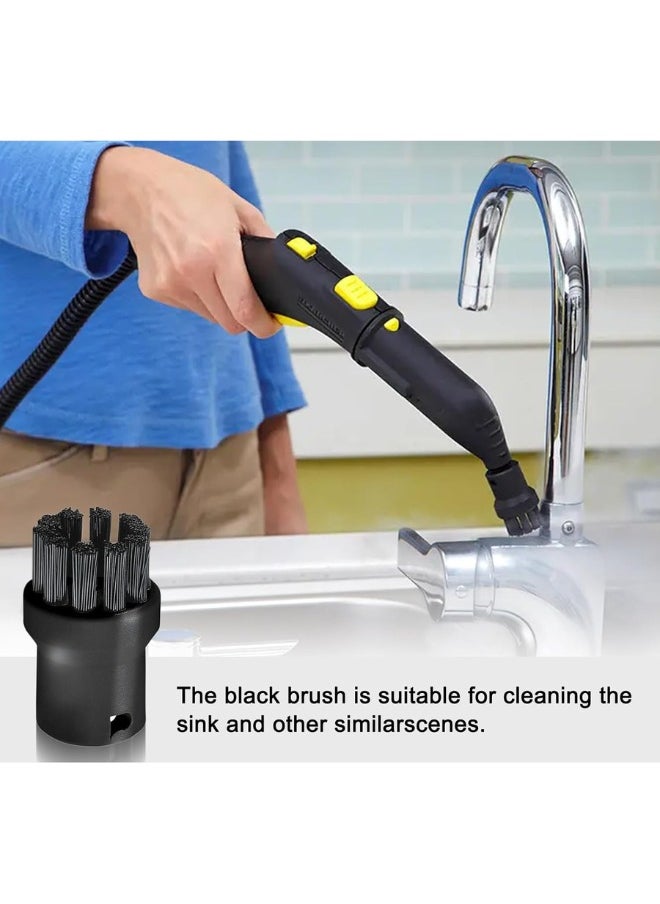 Generic 4 Pcs Premium Quality Replacement Accessories Steam Cleaner Stubborn Stain Remove Durable Brass + Nylon Brush Nozzle Set Compatible for Karcher SC1 SC2 SC3 SC4 SC5 SC7 CTK10  - Image 3