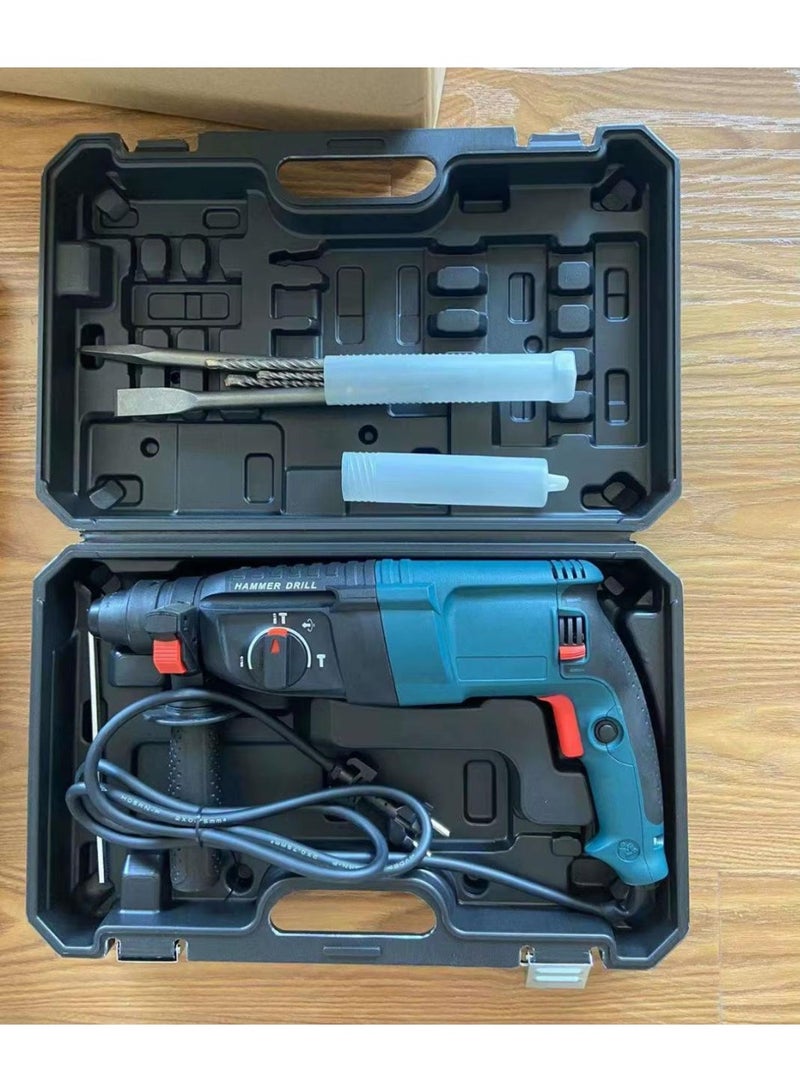 26mm Heavy Duty Rotary Hammer Drill Kit - 3-Mode Corded Demolition Jack Hammer & Impact Drill Set with Carrying Case, SDS-Plus Bits, Chisels, and Auxiliary Handle - Image 2
