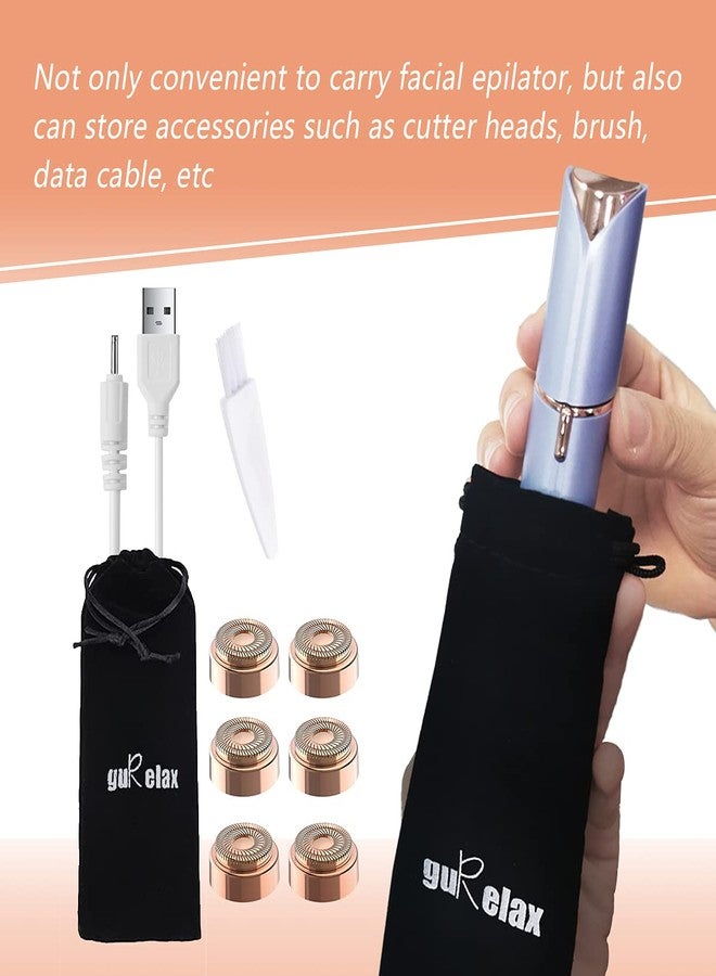 جوريلاتكس رؤوس بديلة لجهاز إزالة الشعر فلوليس من الجيل الثاني، رأس بديل لإزالة شعر الوجه مطلي بالذهب عيار 18 قيراطًا مع علبة تخزين، شفرات بديلة غير مؤلمة للنساء تناسب جهاز فينيشينج تاتش فلوليس - Image 3