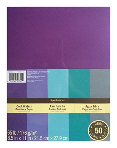 Recollections Cardstock Paper Blue 8 12 x 11 Cool Waters - Image 1