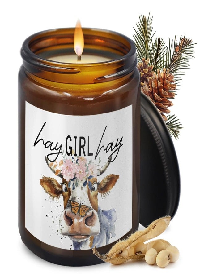 THDSE Cow Candle - Cow Themed Birthday Gifts, Scented Candles in Hay & Pine, 8 oz - Image 1