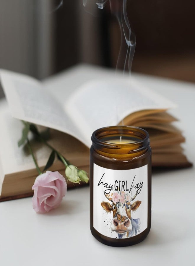 THDSE Cow Candle - Cow Themed Birthday Gifts, Scented Candles in Hay & Pine, 8 oz - Image 4