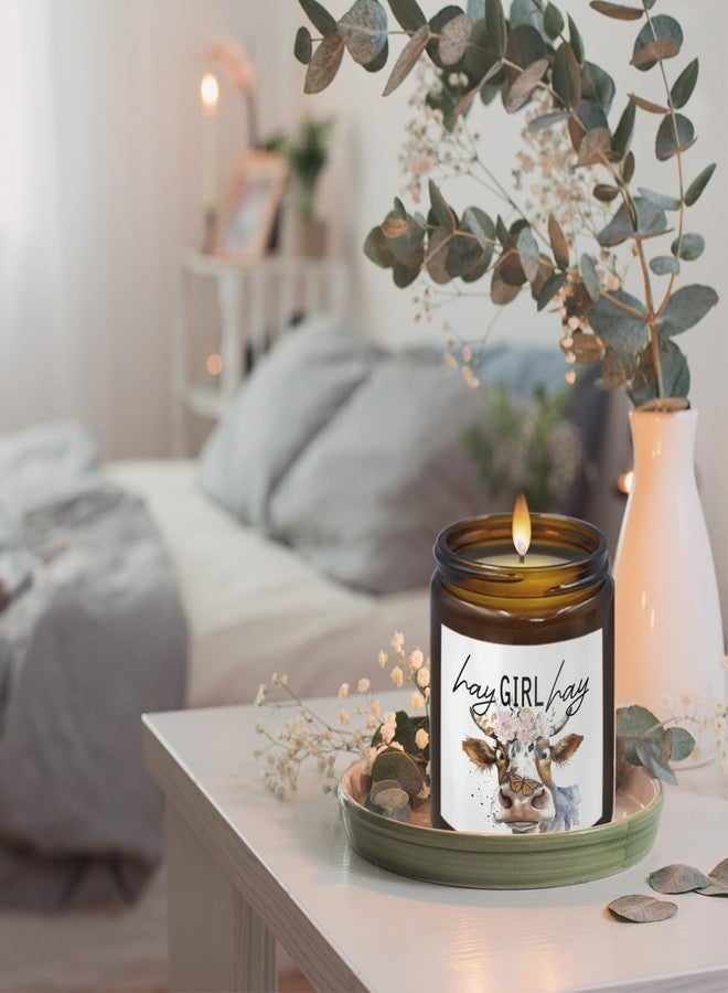 THDSE Cow Candle - Cow Themed Birthday Gifts, Scented Candles in Hay & Pine, 8 oz - Image 3