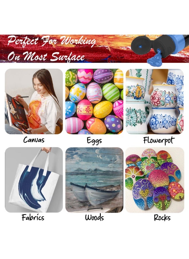 THE PRO BRO Acrylic Paint Set – 24 Vibrant Colors (59ml Tubes) Non-Toxic Rich Pigment Paints with Brushes, Palette & Acrylic Paper – Professional Art Supplies for Canvas, Wood, Clay & Crafts - Image 5