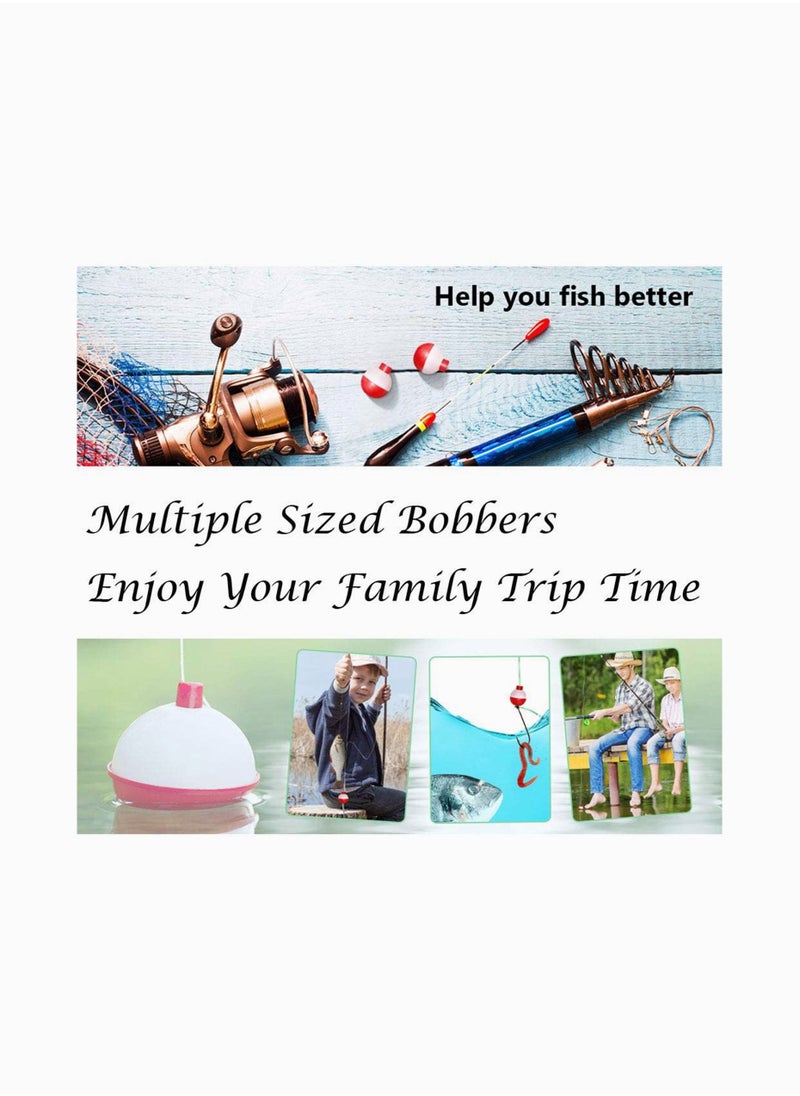 Y&D Fishing Bobbers Assortment, Large & Small Red and White for Floats, Bobber Set 16 Bobbers, For Assortment  - Image 4