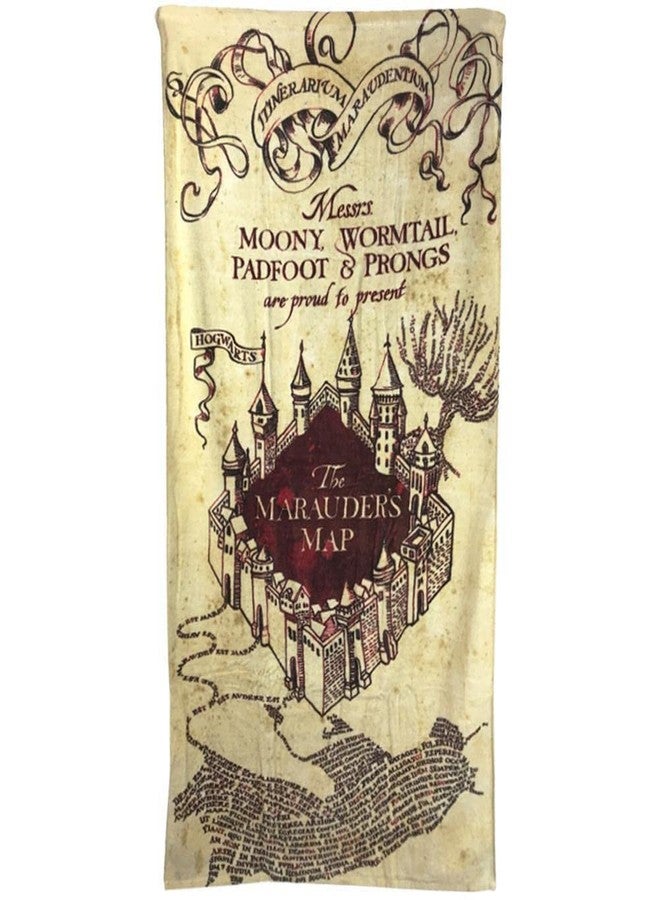 Harry Potter Marauder's Map 29x59 Beach Towel - Image 1