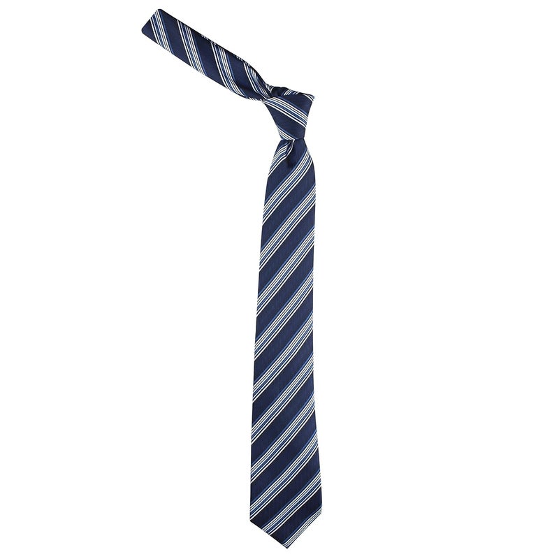 Kovove Kavove The Pleasing Striped Blue Necktie For Men - Image 5