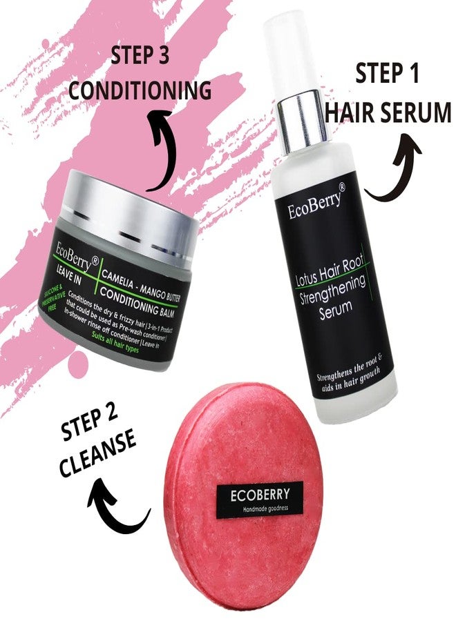 EcoBerry Lotus Hair Root Strengthening Serum For Hair Growth Men, Women, Scalp Serum Hair fall control Hair Volumizing, Water Based, Natural & Handmade, Chemical Free Silicone Free Paraben Free, Vegan - Image 5
