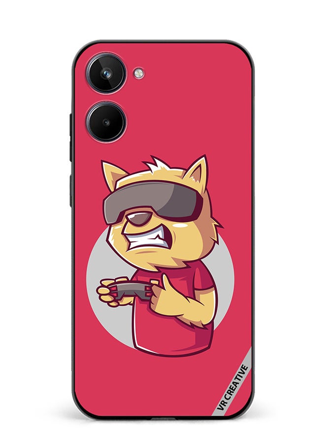 VR CREATIVE Protective Case Cover For Realme 10 Gamer Cat Design Multicolour - Image 1