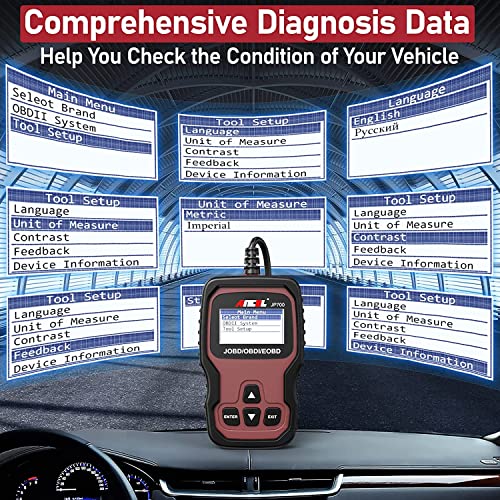 Ancel ANCEL JP700 JOBD OBD2 Japanese Car Scanner, JDM Automotive Code Reader Check Engine Light OBDII Diagnostic Scan Tool Fits for Toyota Nissan Honda Mazda Subaru Vehicle Diagnosis - Image 4