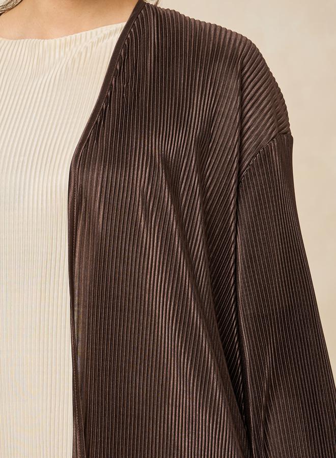 Styli Plisse Regular Fit Midi Kimono - Image 4