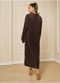 Styli Plisse Regular Fit Midi Kimono  - Image 5