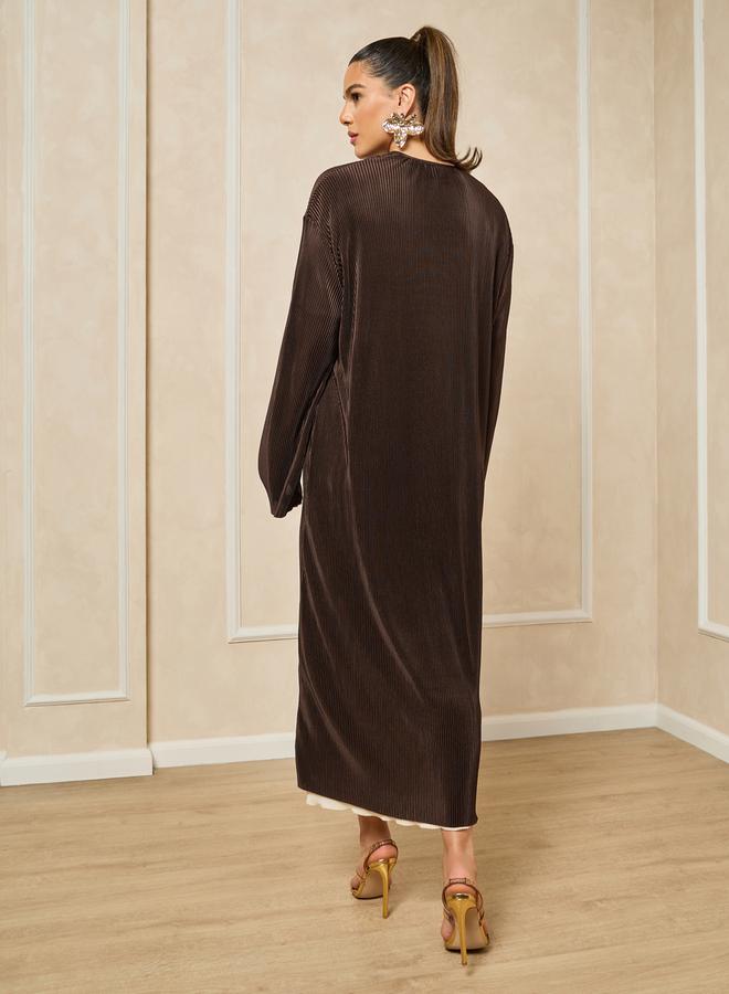 Styli Plisse Regular Fit Midi Kimono - Image 5