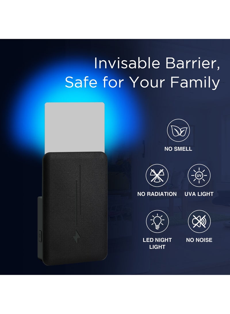 أيه بي جي فخ الذباب الداخلي (جهاز واحد + 10 بطاقات لاصقة)، فخ الحشرات الطائرة الموصل بالكهرباء للبعوض، الذباب، ذباب الفاكهة، العث، ذباب الفطر، فخ الذباب الداخلي للمنزل، أسود - Image 2