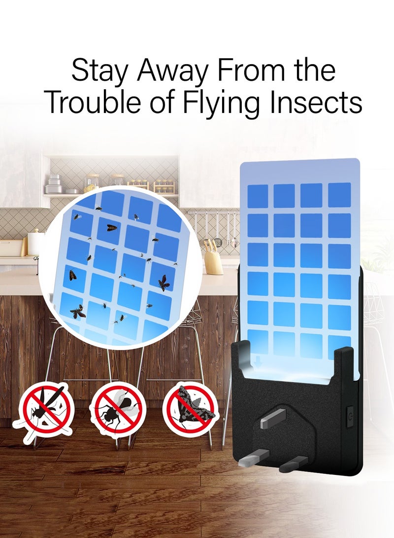 أيه بي جي فخ الذباب الداخلي (جهاز واحد + 10 بطاقات لاصقة)، فخ الحشرات الطائرة الموصل بالكهرباء للبعوض، الذباب، ذباب الفاكهة، العث، ذباب الفطر، فخ الذباب الداخلي للمنزل، أسود - Image 3