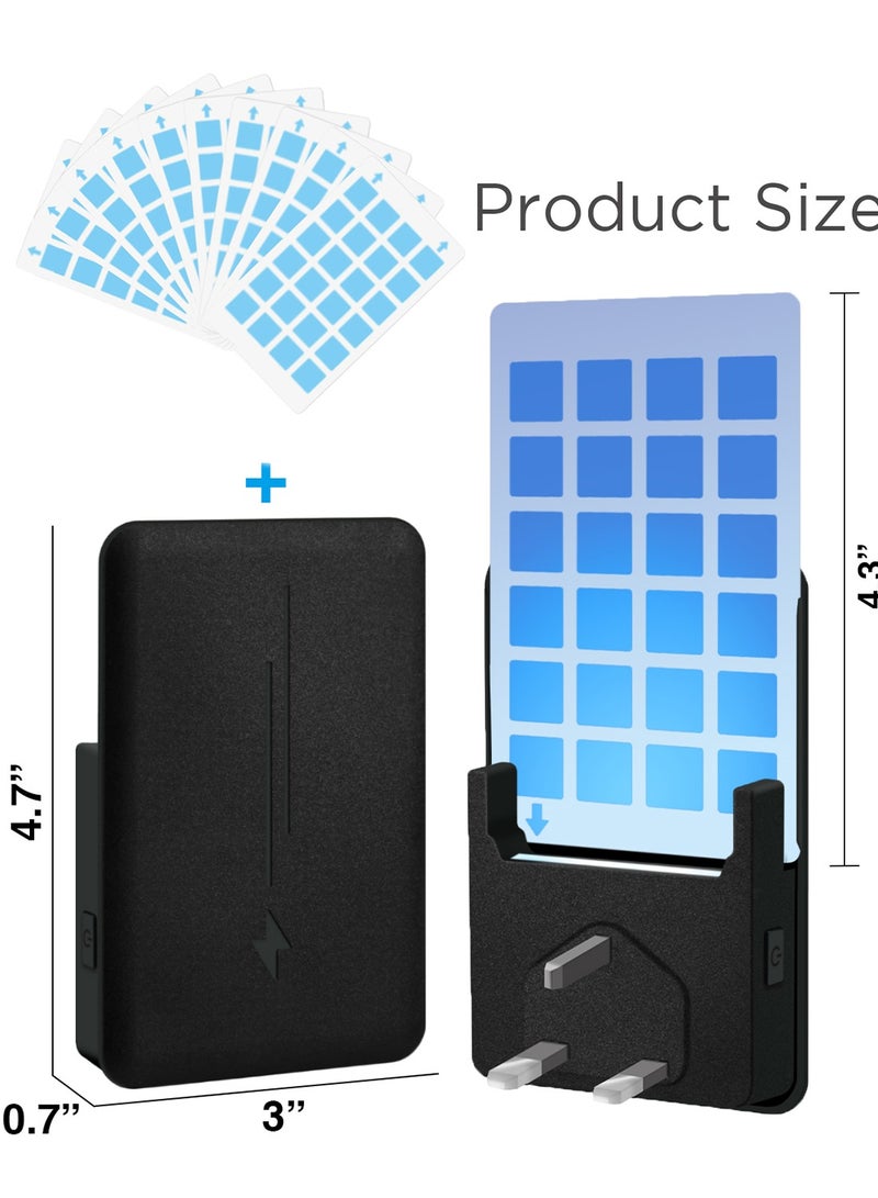 أيه بي جي فخ الذباب الداخلي (جهاز واحد + 10 بطاقات لاصقة)، فخ الحشرات الطائرة الموصل بالكهرباء للبعوض، الذباب، ذباب الفاكهة، العث، ذباب الفطر، فخ الذباب الداخلي للمنزل، أسود - Image 4