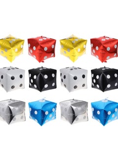 SYOSI 12 Pcs Jumbo Large Inflatable Dice, SYOSI 11.8 Inch nflatable Large Dice Party Decorations Colorful Dice Balloons Large Dice Set for Indoor and Outdoor Games Theme Party Decorations (Six Colors)  - Image 1