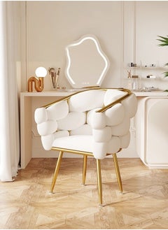 Raffine Multipurpose Luxury Bubble Shape Accent Chair Upholstered Ergonomic Design Office Chair Single Back Sofa Chair with Armrest for Living Room Bedroom Office 45x35x76 cm  - Image 2