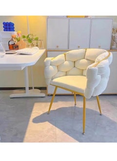 Raffine Multipurpose Luxury Bubble Shape Accent Chair Upholstered Ergonomic Design Office Chair Single Back Sofa Chair with Armrest for Living Room Bedroom Office 45x35x76 cm  - Image 4