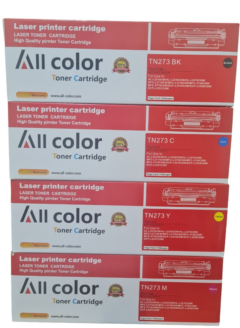 اول كلور حبر متوافق مع مجموعة خراطيش TN273 حبر بديل لطابعات MFC-L3750CDW وDCP-L3510CDW وDCP-L3551CDW وHL-L3210CW ويعمل مع حبر الطابعة HL-L3270CDW - Image 2