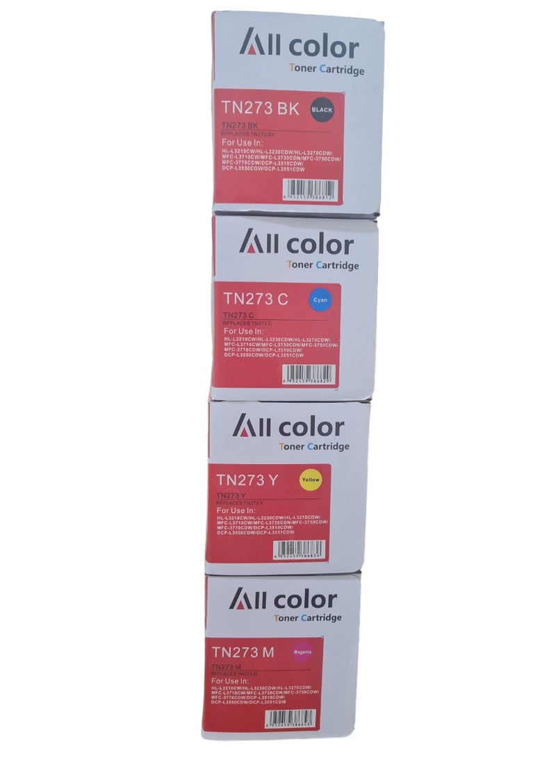 اول كلور حبر متوافق مع مجموعة خراطيش TN273 حبر بديل لطابعات MFC-L3750CDW وDCP-L3510CDW وDCP-L3551CDW وHL-L3210CW ويعمل مع حبر الطابعة HL-L3270CDW - Image 3