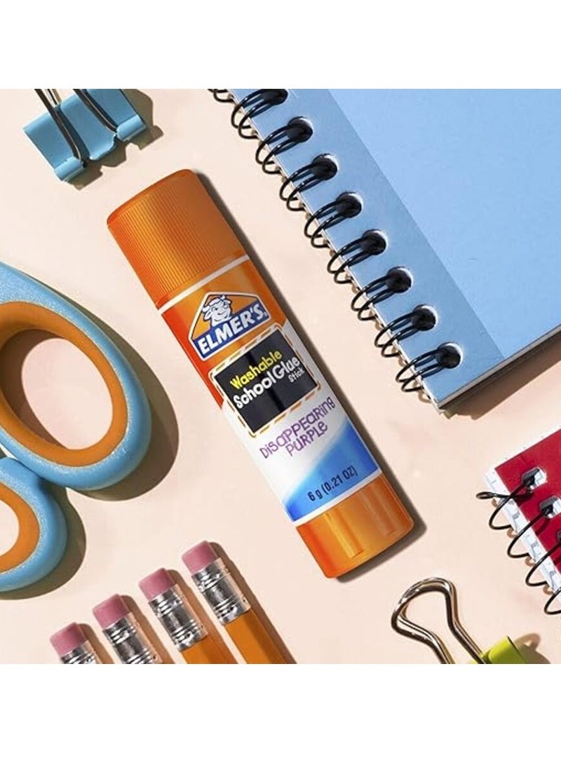 Elmer's Disappearing Purple School Glue Sticks, 6 Count - Image 2