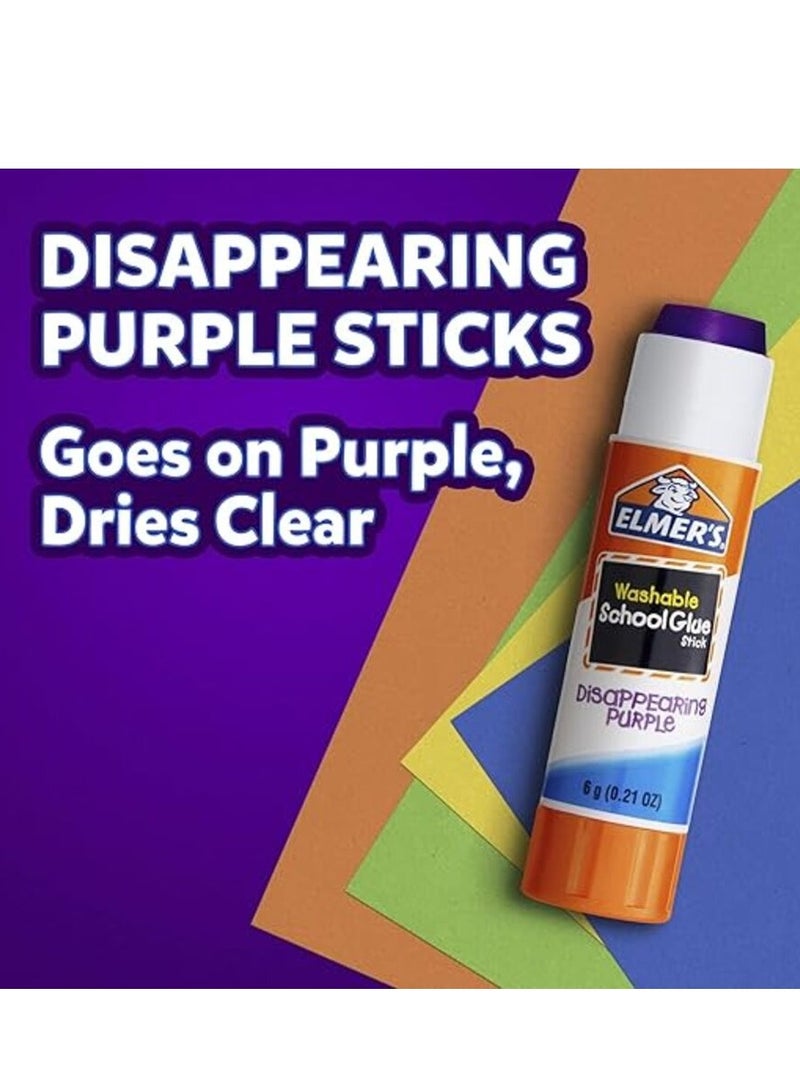 Elmer's Disappearing Purple School Glue Sticks, 6 Count - Image 3